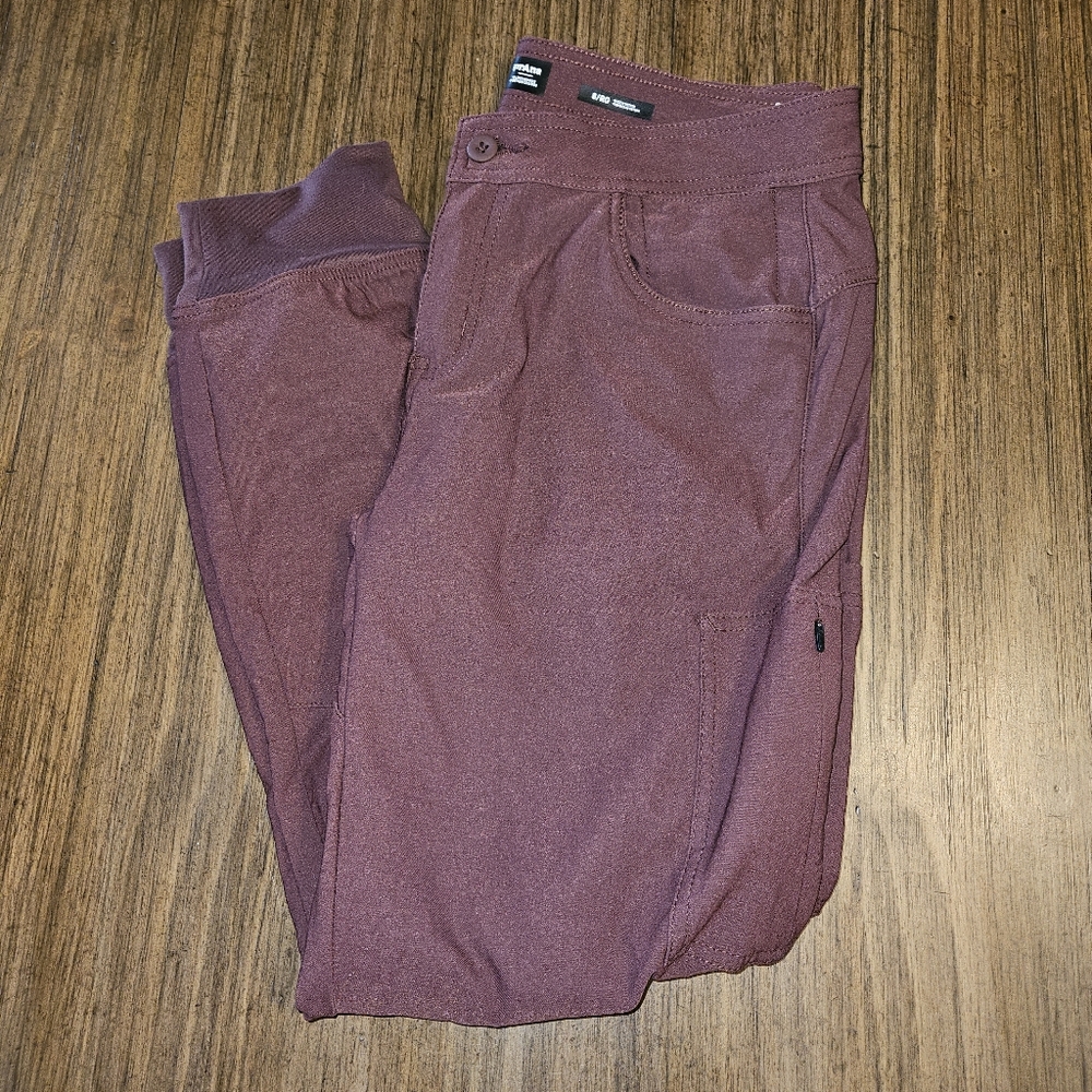 prAna Halle Jogger II Pants Women's Size 6 Reg Red Hiking Walking Outdoors